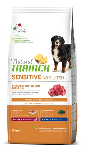 Natural trainer hond volwassen medium maxi sensitief lam glutenvrij