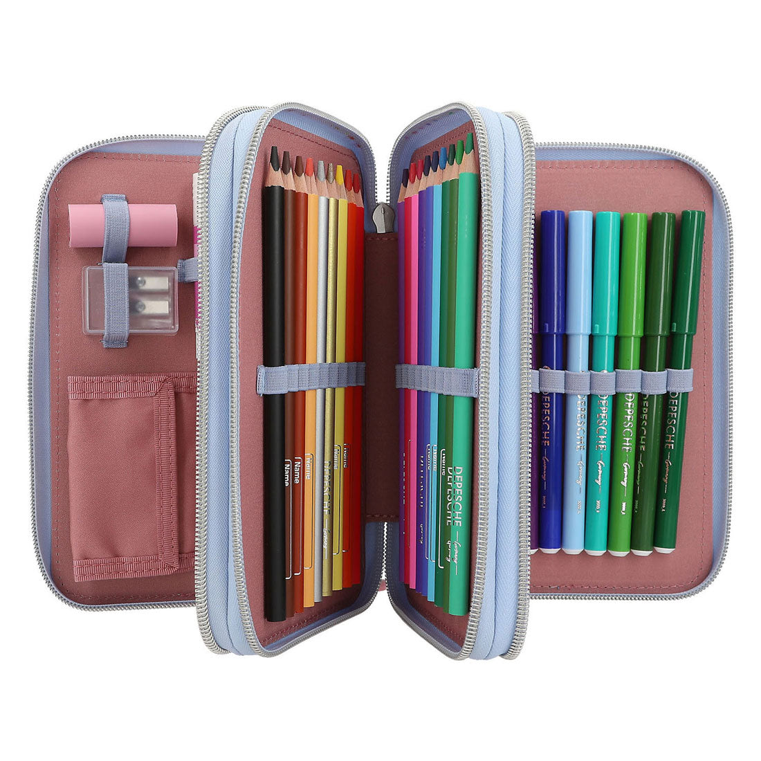 Topmodel 3-vaks etui met app team teddy