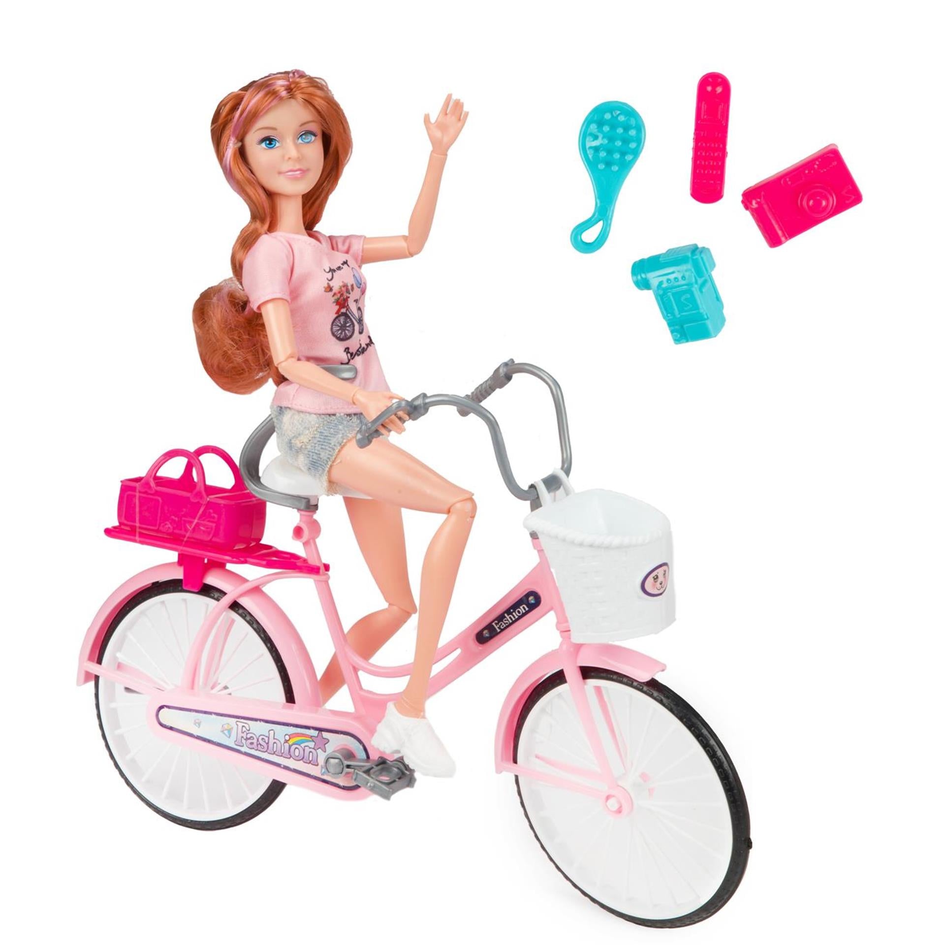 Toi toys lauren tienerpop op fiets