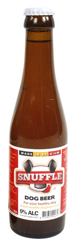 Snuffel Hondenbier rundsmaak in glazen fles