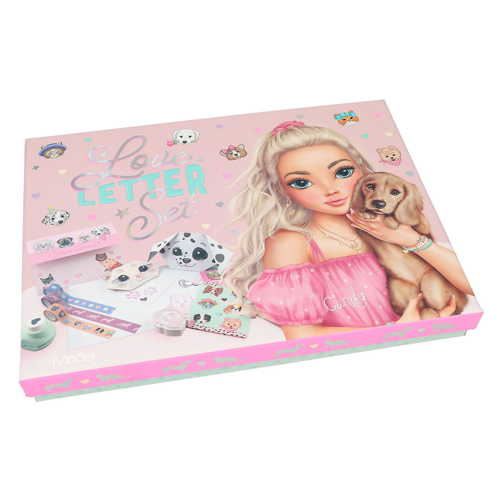Topmodel liefdesbriefset poesje en hondje