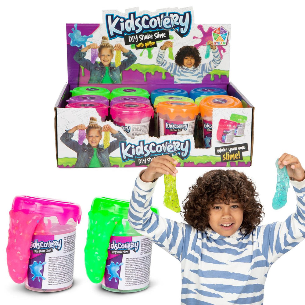 Toi-toys kidscovery wetenschap slijmshake confetti 6 assorti