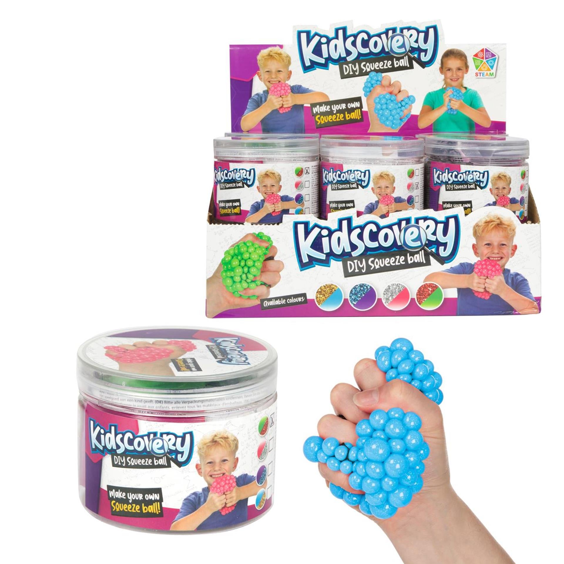 Toi-toys kinderhoes maak een knijpbal in een net 4 assorti