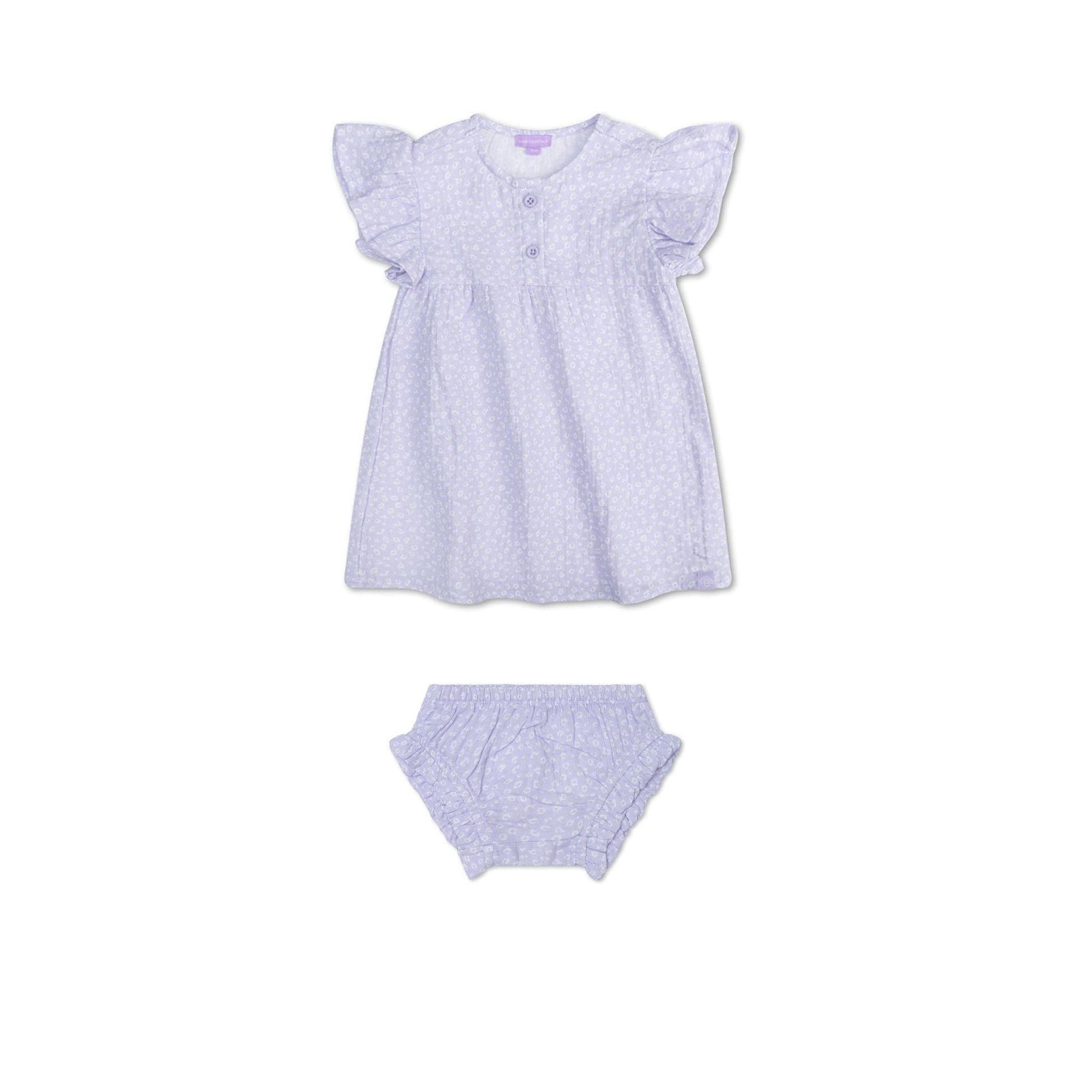 Luipaard | lila meisjesset streng - mousseline