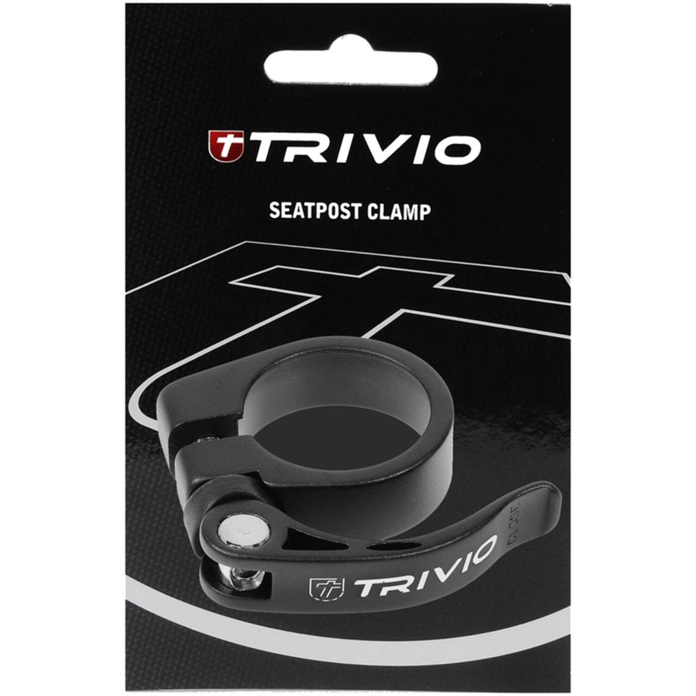 Trivio - zadelpenklem aluminium zwart 31.8mm quick release