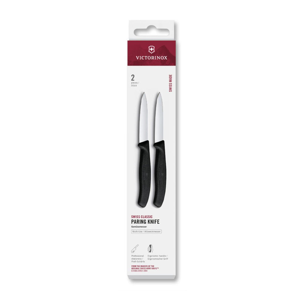 Victorinox schilmesje 2 stuks zwart glad spits 8cm