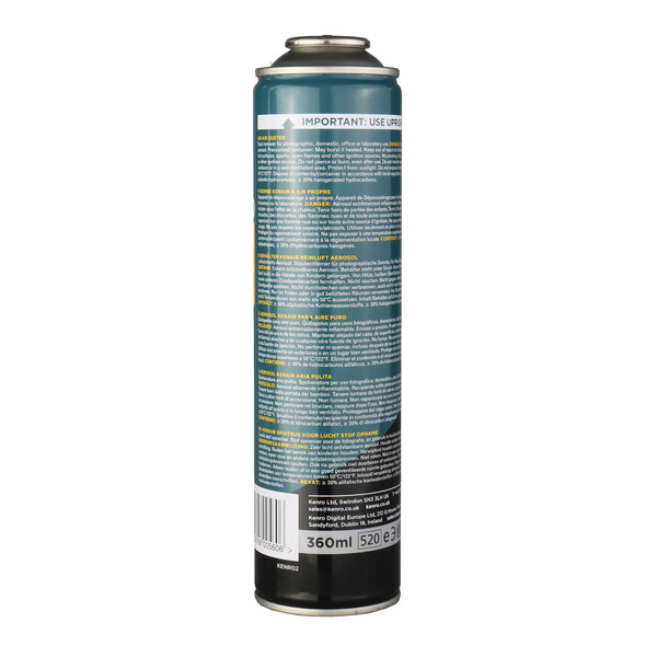 Kenro aerosol air duster + plastic nozzle 360 ml