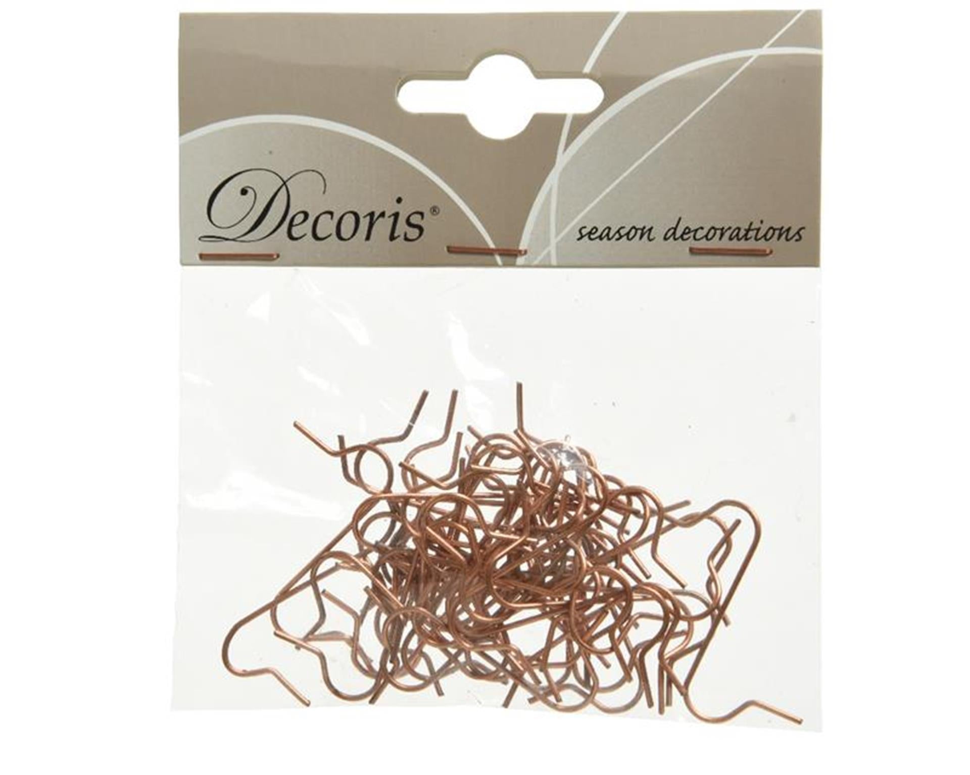 Decoris kerstbalhaakjes koper 3.5cm 50 stuks