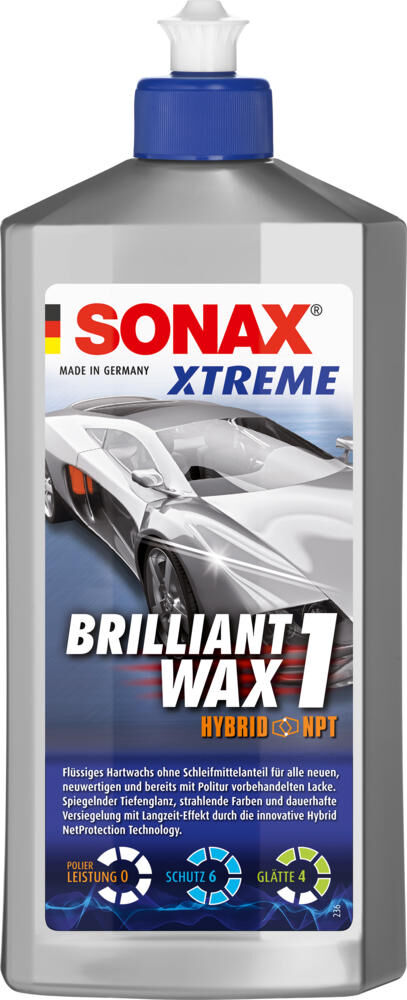 Sonax autopoetsmiddel xtreme brilliantwax 1 hybrid npt brillantwax 1 nano pro extreme 500 ml