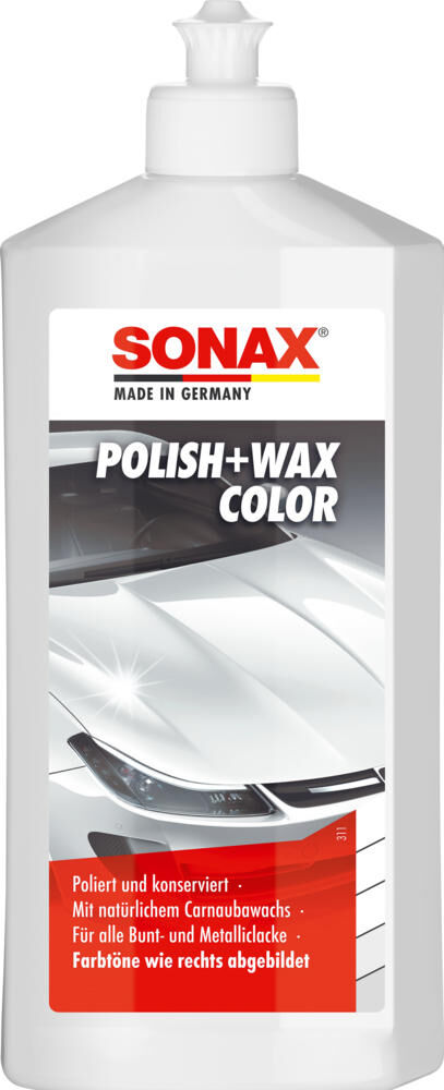 Sonax autopoetsmiddel polish wax color nanopro color polish + wax white