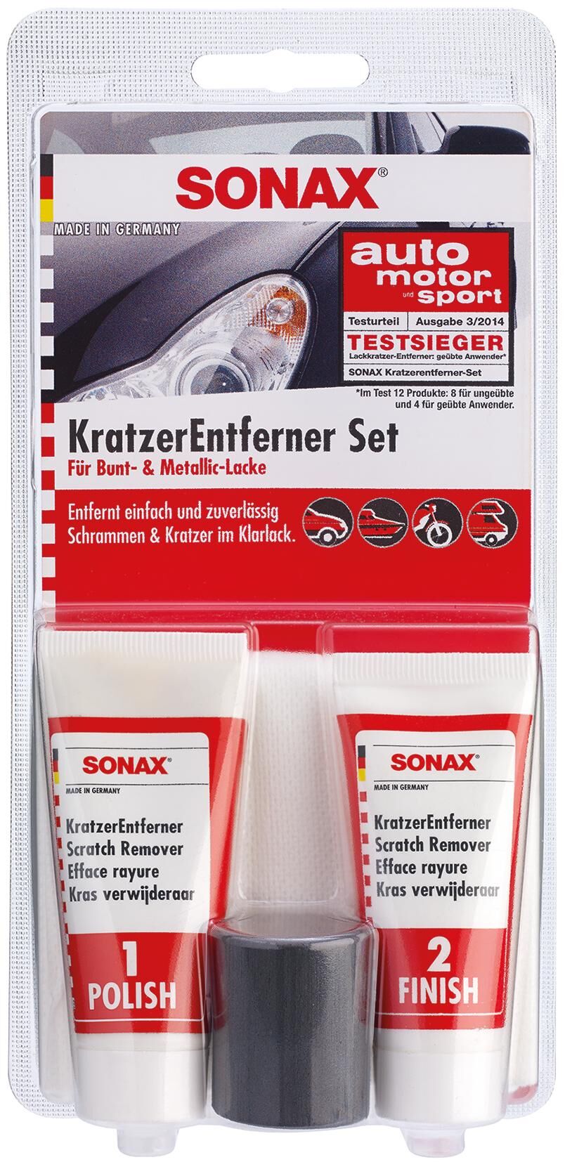 Sonax polijstpasta kratzerentfernerset scratch remover set