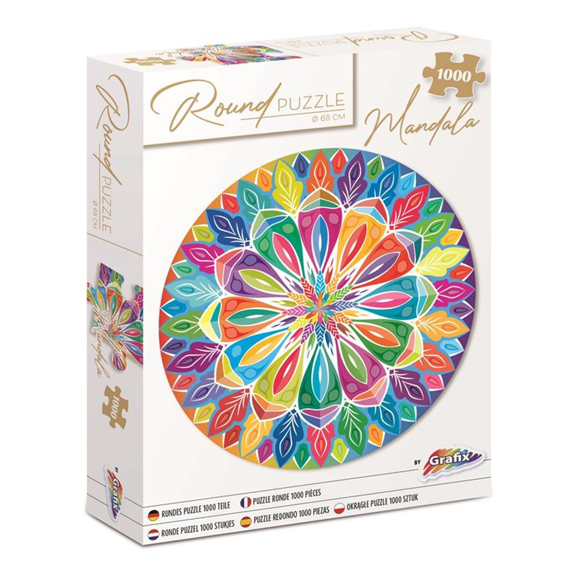 Grafix ronde puzzel mandala 1000 stukjes
