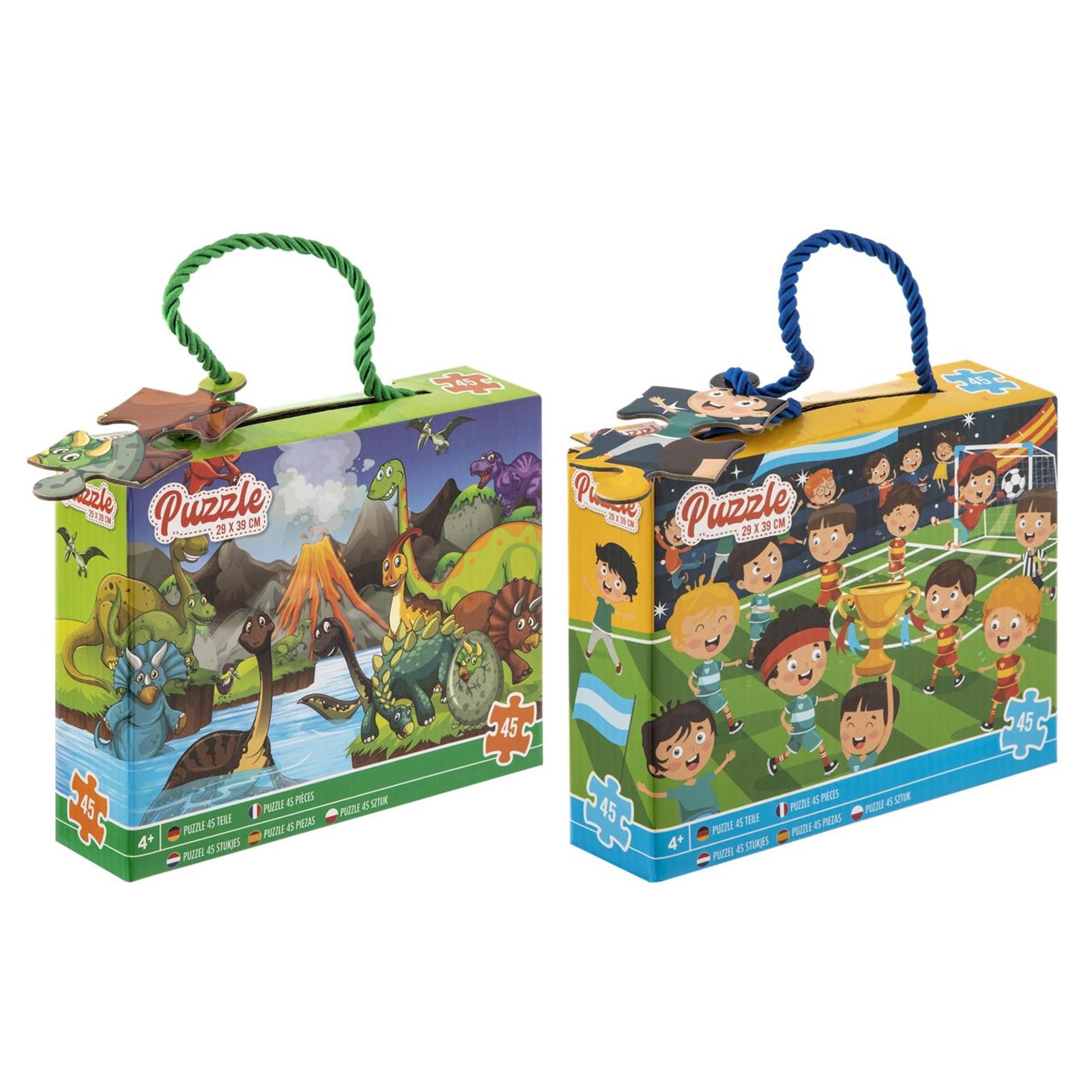 Creatieve knutselgroep beenpuzzel dinosaurus, 45st.
