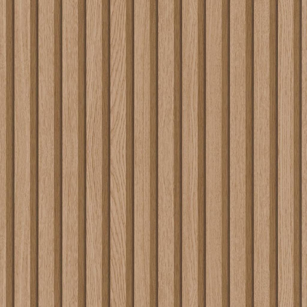Noordwand behang botanica houten latten bruin