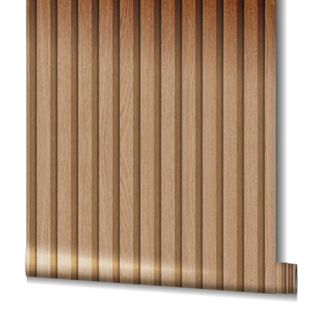 Noordwand behang botanica houten latten bruin