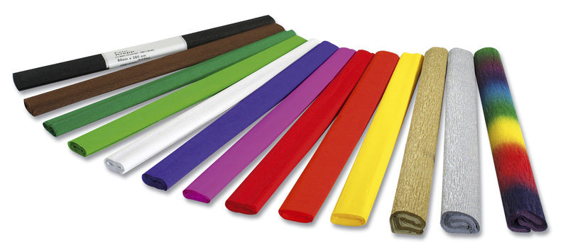 Folia fo-822106 crêpepapier 50cmx2,5m krimp à 10 vouw geel