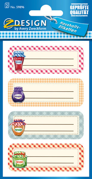 Avery av-59896 papieretiket z-design home pak a 2 vel wekpotjes