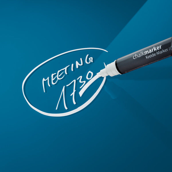 Sigel si-gl252 glasmagneetbord artverum 480x480x15mm petroleumblauw