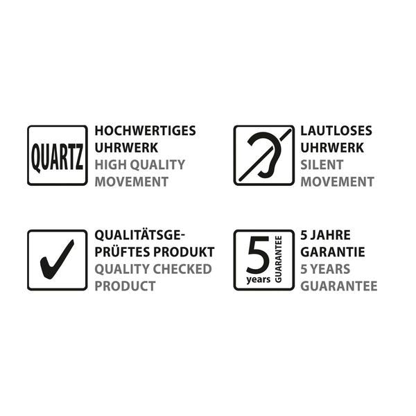 Sigel si-wu122 wandklok artetempus mezo wit met quartz uurwerk