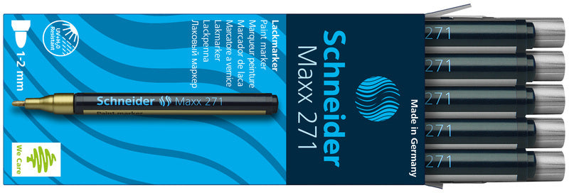 Schneider lakmarker maxx 271 1-2mm zilver 10 stuks