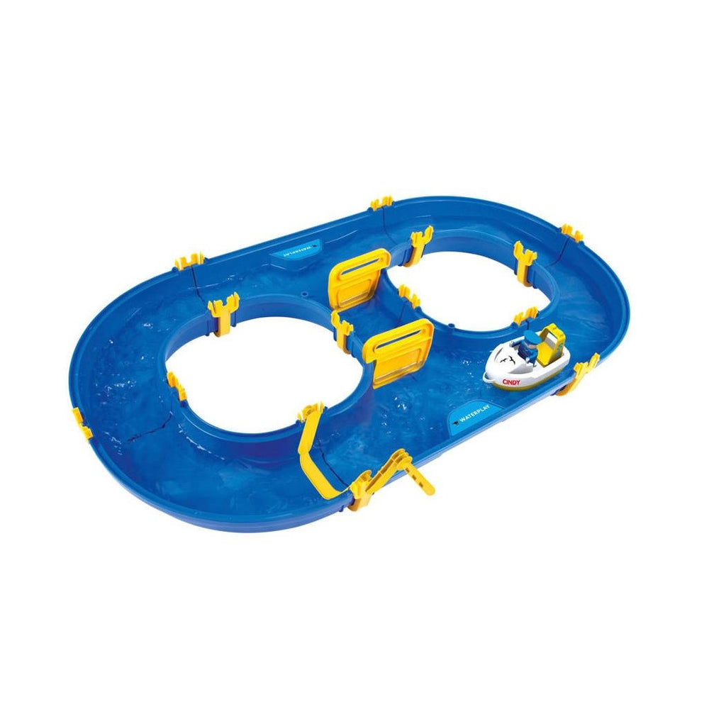 Grote waterspeelbaan rotterdam met bootje figuur 90x50x9 cm