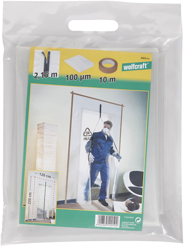 Wolfcraft vuilwerende deur | 1250mm | 3-delig | 1 set - 4005000