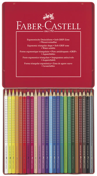 Faber-castell faber castell fc-112423 kleurpotlood grip metalen etui a 24 stuks