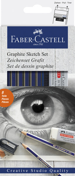 Faber castell fc-114000 grafiekset faber-castell goldfaber 8-delig