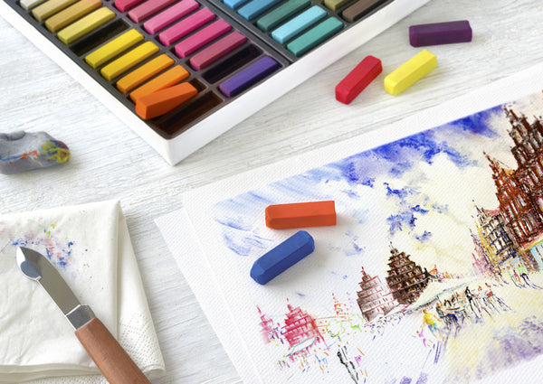 Faber-castell faber castell pastelkrijt - halve lengte - 72 stuks - fc-128272