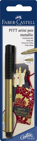 Faber castell fc-167397 tekenstift pitt artist pen 250 goud