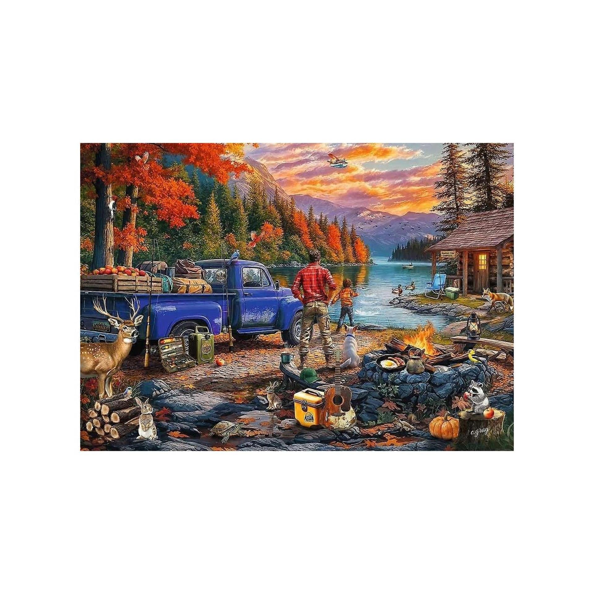 Ravensburger puzzel sunset lake 300pcs