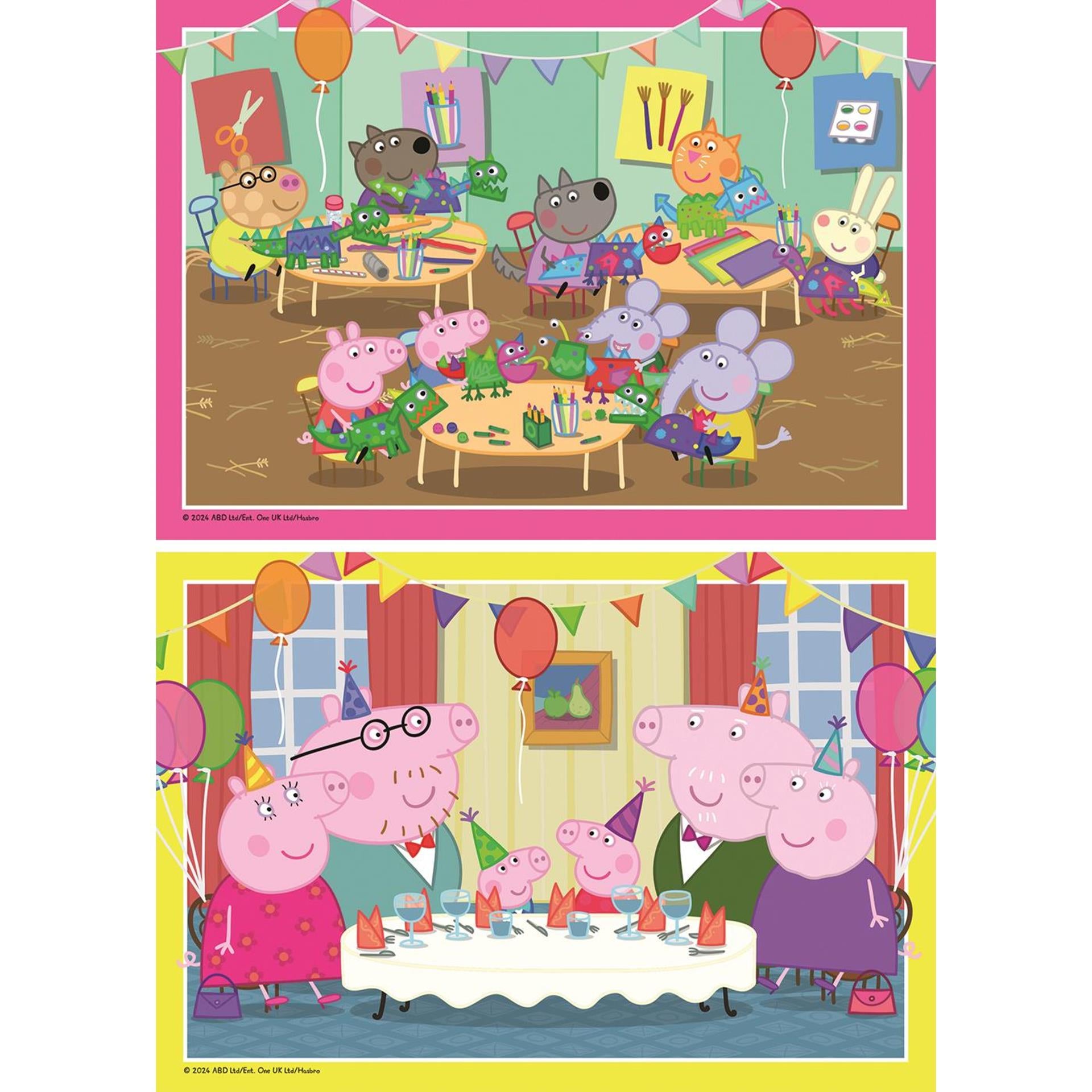Ravensburger legpuzzel peppa pig, 2x12 st.