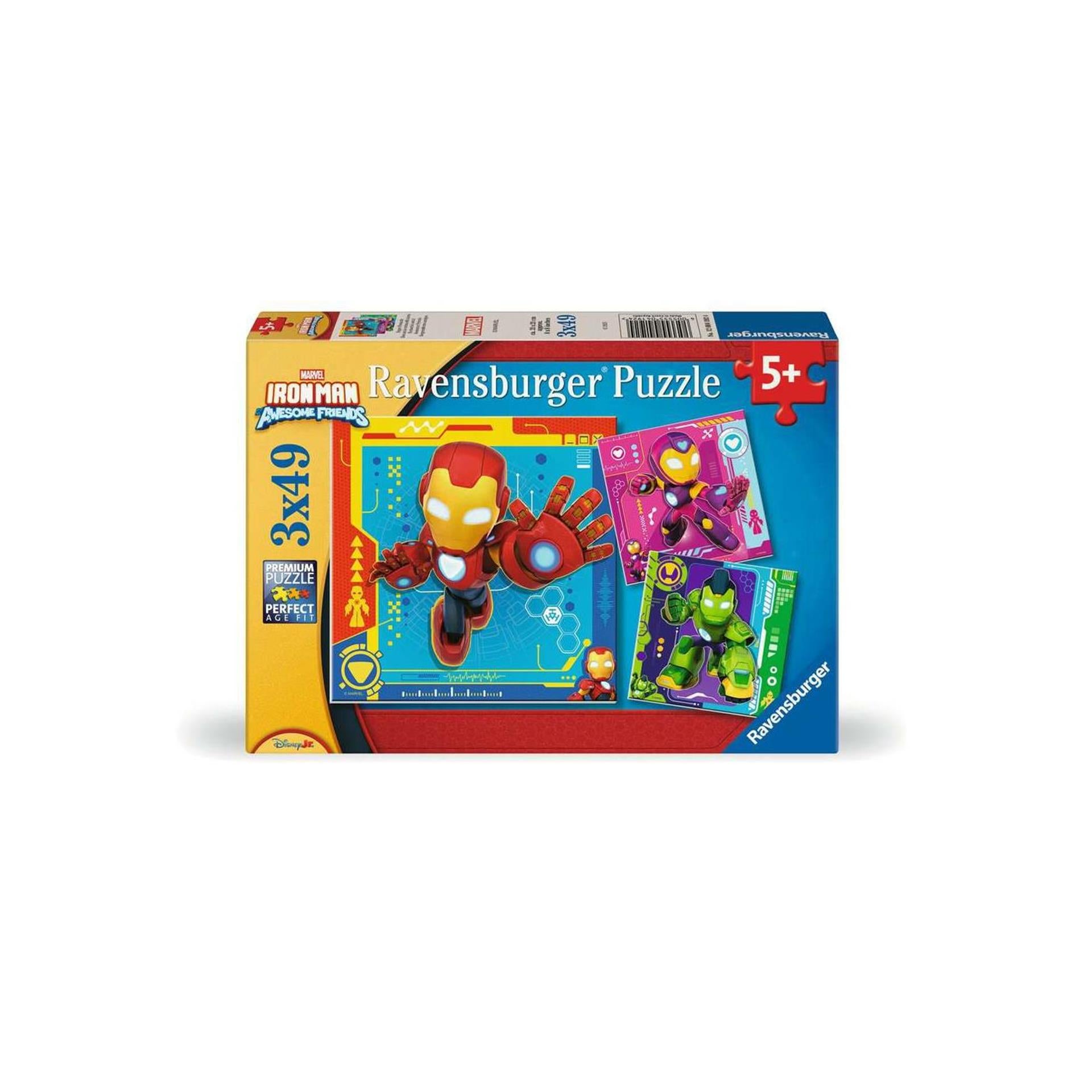 Ravensburger legpuzzel iron man en zijn geweldige vrienden - 3x49st.