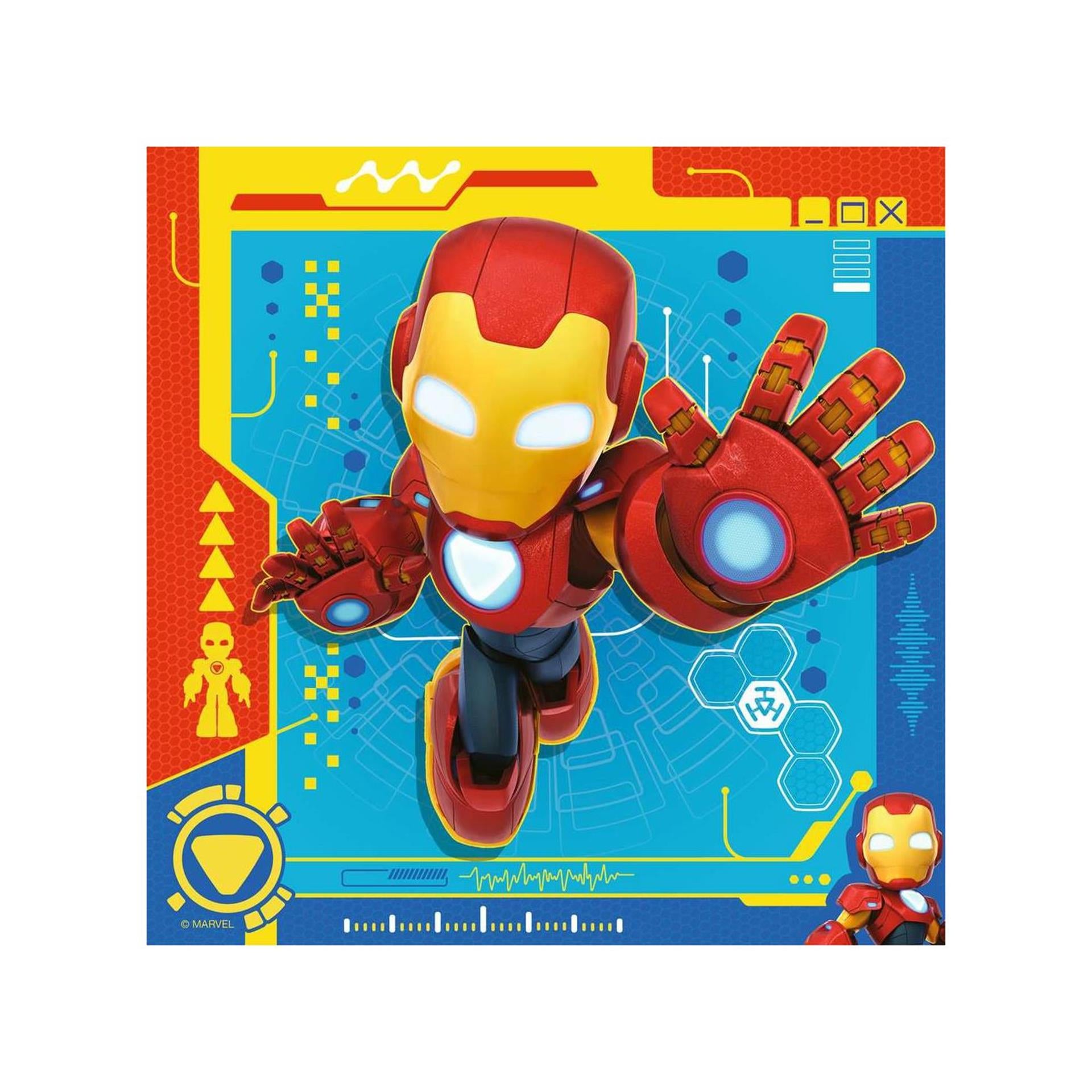Ravensburger legpuzzel iron man en zijn geweldige vrienden - 3x49st.