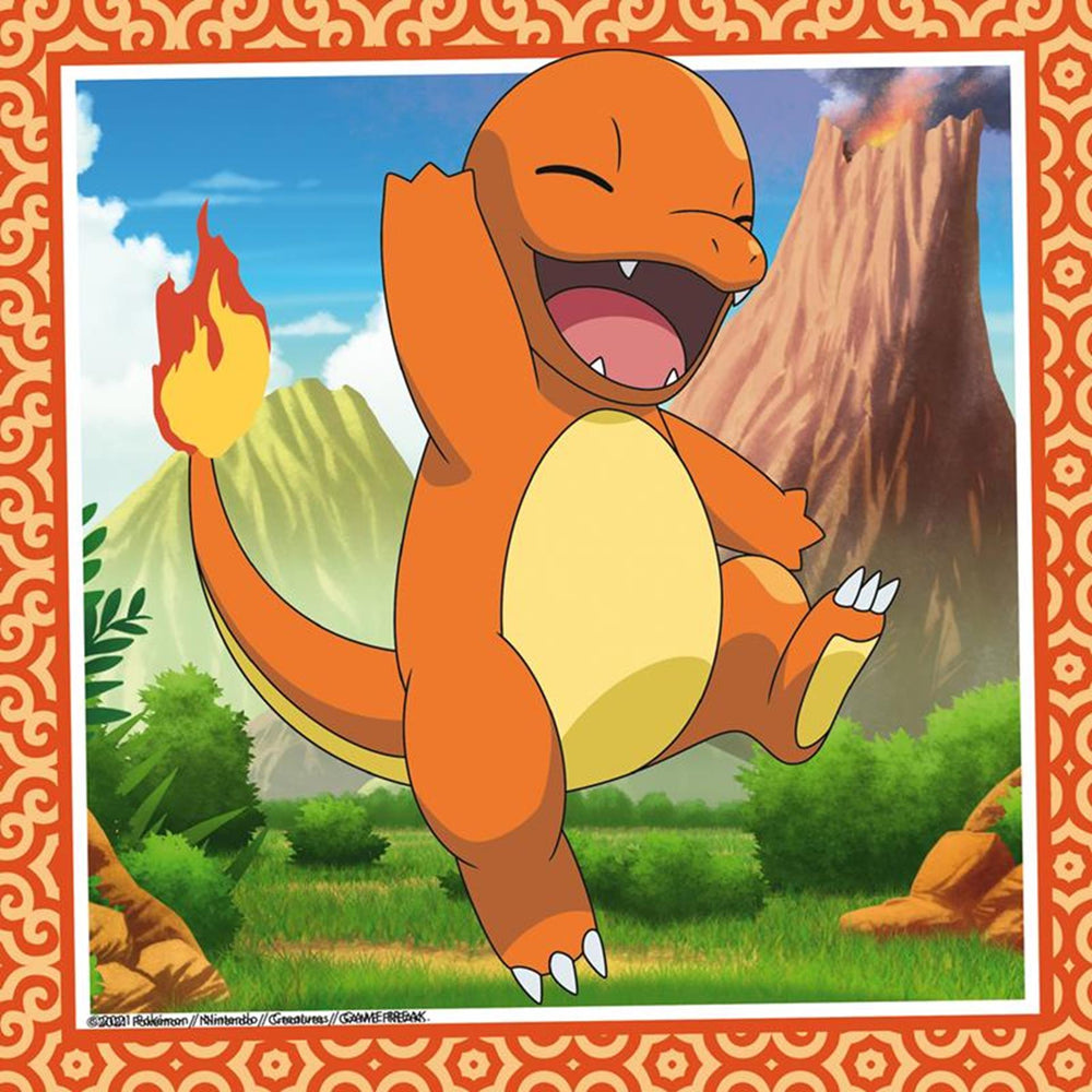 Ravensburger puzzle Pokémon: Charmander, Bulbasaur and Squirtle 3x49 pieces