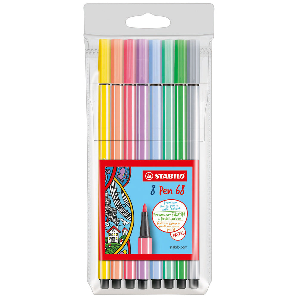 STABILO pen 68 Pastelviltstiften, 8st.