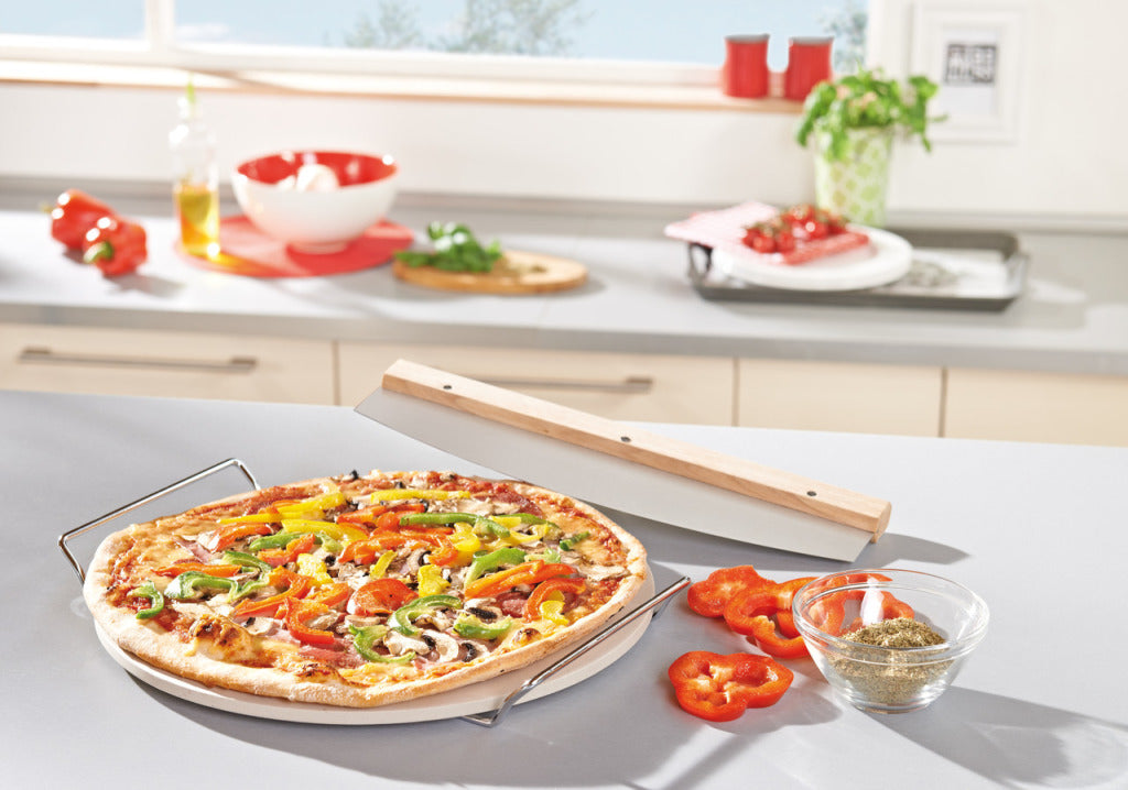 Leifheit 3159 pizzasteen rond met mes