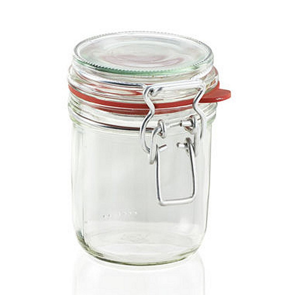 Leifheit 3192 weckpot met beugelsluiting 370 ml glas RVS