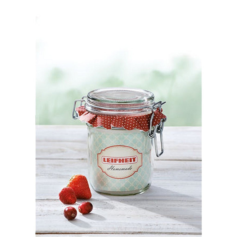 Leifheit 3192 weckpot met beugelsluiting 370 ml glas RVS