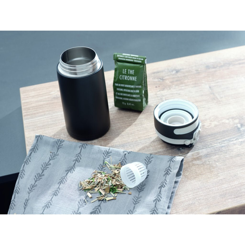 Leifheit 3243 flip isoleerbeker 350 ml zwart