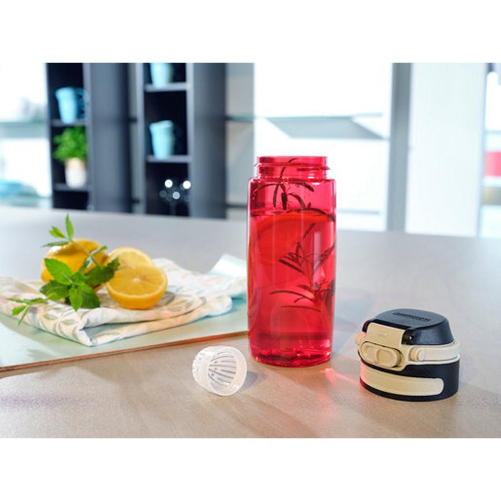 Leifheit 3263 flip tritan drinkfles 550 ml rood