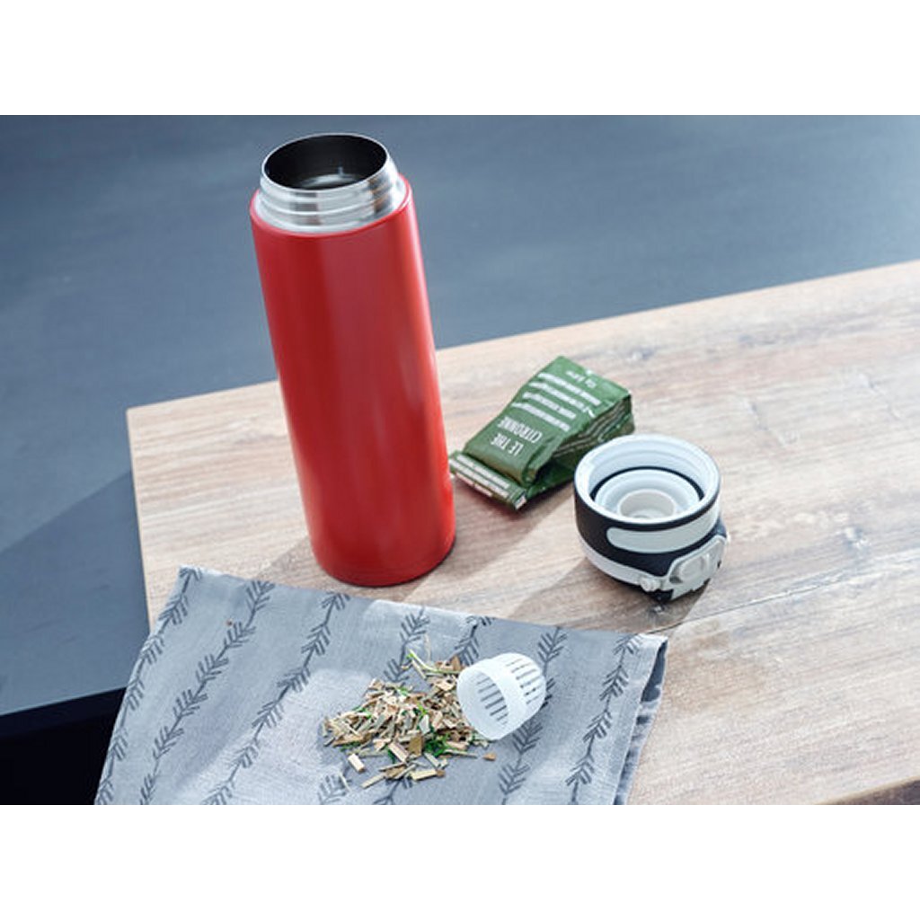 Leifheit 3273 flip isoleerbeker 600 ml rood