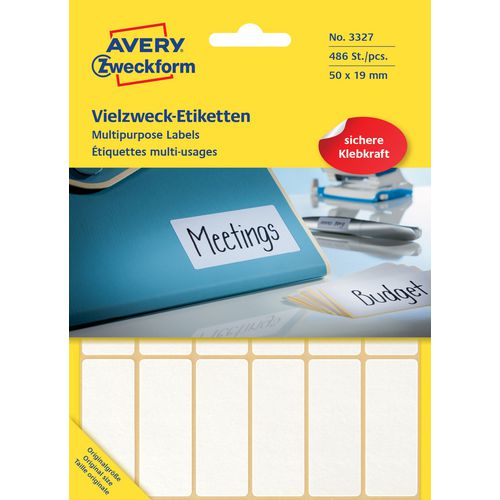 Avery multifunctionele etiketten 3324 wit 486 stuks