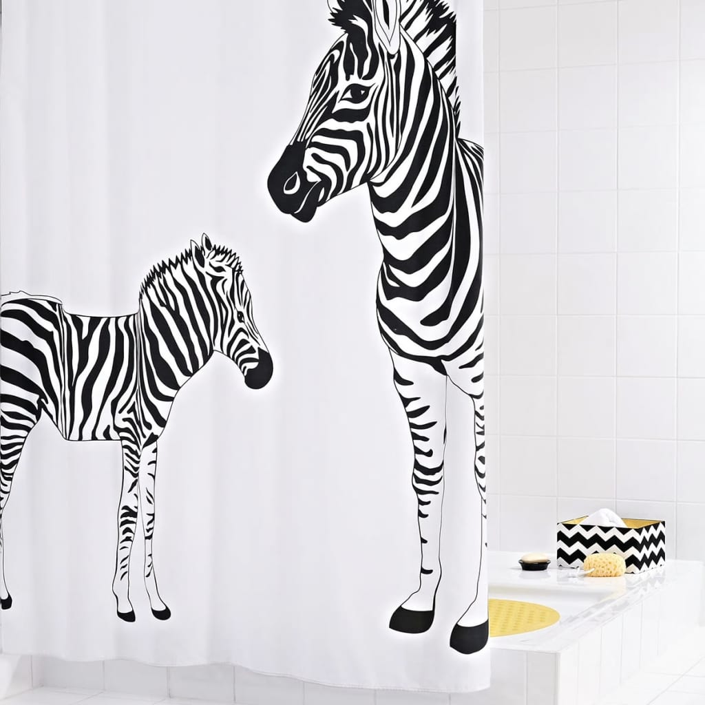 Ridder douchegordijn zebra 180x200 cm