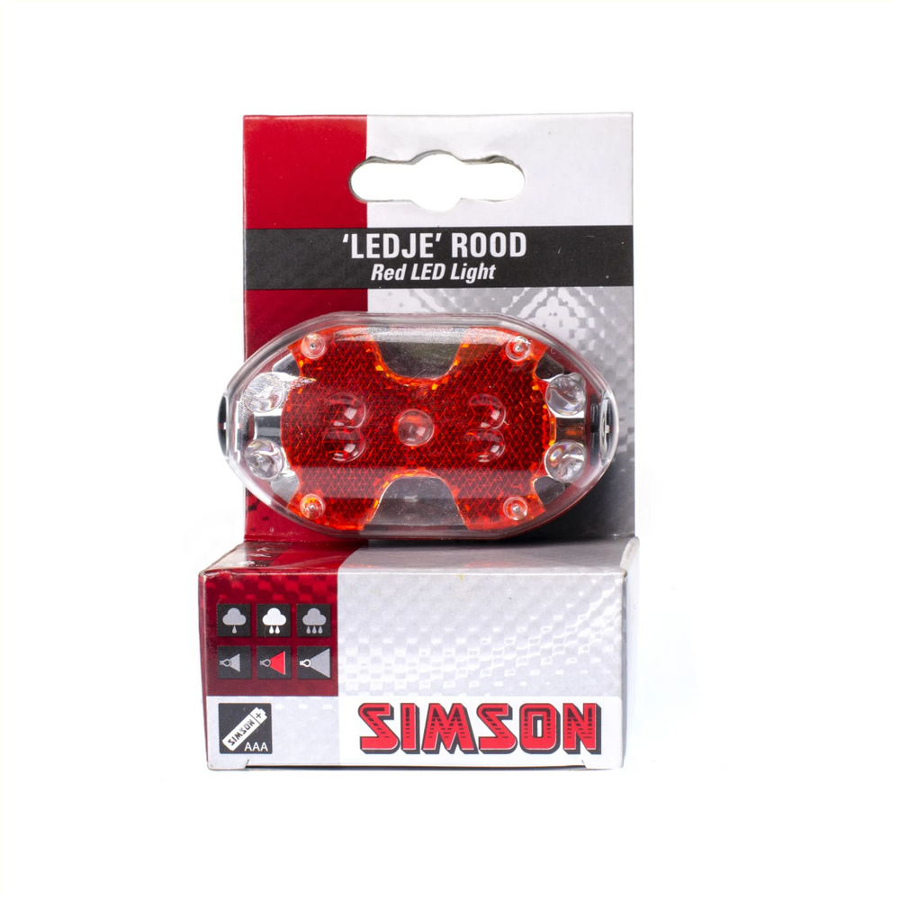 Simson leidde achterlichtrood