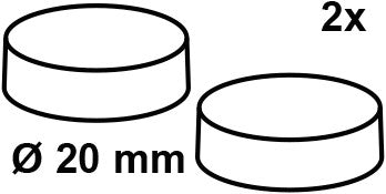 Kirchhoff sierkap, wit, 20 mm, voor wc-montageset, (2x) - 988462148