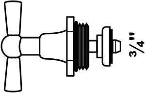 Kirchhoff toggle bovendeel, blanco, 3 4 - 986163355