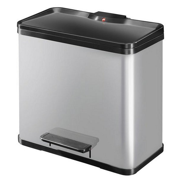 Hailo öko duo plus l prullenbak - 17l + 9l - zilver