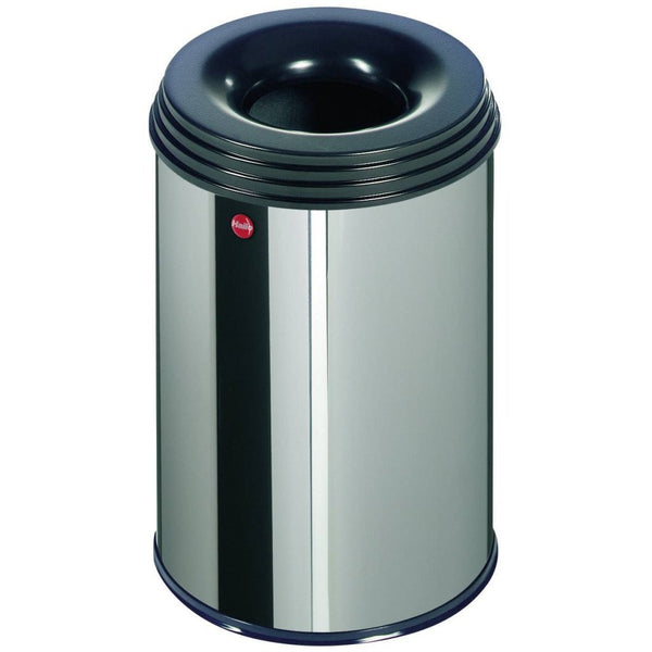 Hailo 0915-022 profiline safe m prullenbak 14l rvs zwart