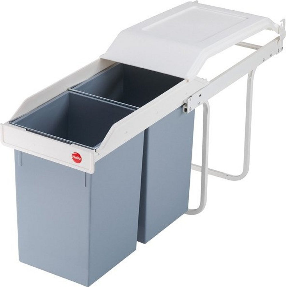 Hailo inbouw afvalemmer multibox duo maat l 2x14 l crème 3659-001